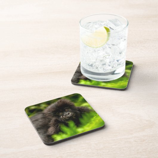 Kutest Baby Animals | Baby Mountain Gorilla Bier Onderzetter (Rechterzijde)