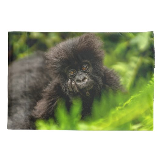 Kutest Baby Animals | Baby Mountain Gorilla Kussensloop (Achterkant)