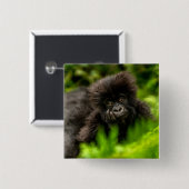 Kutest Baby Animals | Baby Mountain Gorilla Vierkante Button 5,1 Cm (Voorkant /achterkant)