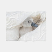 Kutest Baby Animals | Baby Mute Swan Fleece Deken (Voorkant (Horizontaal))