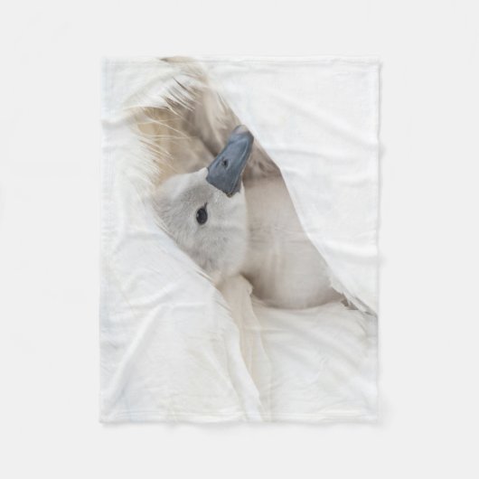 Kutest Baby Animals | Baby Mute Swan Fleece Deken (Voorkant)
