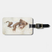 Kutest Baby Animals | Baby Pit Bull Puppy Bagagelabel (Voorkant horizontaal)