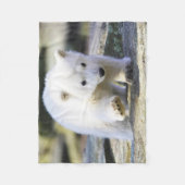 Kutest Baby Animals | Baby Polar Beer Cub Fleece Deken (Voorkant)