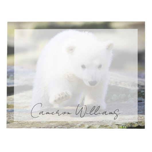 Kutest Baby Animals | Baby Polar Beer Cub Notitieblok (Voorkant)