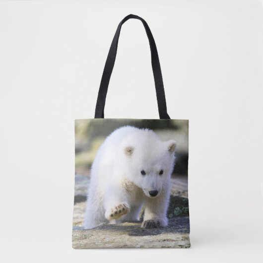 Kutest Baby Animals | Baby Polar Beer Cub Tote Bag (Voorkant)