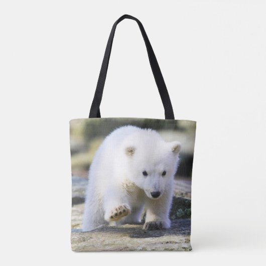 Kutest Baby Animals | Baby Polar Beer Cub Tote Bag (Achterkant)
