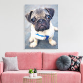 Kutest Baby Animals | Baby Pug Canvas Afdruk (Insitu (Woonkamer))