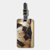 Kutest Baby Animals | Baby Pug Puppy Bagagelabel (Voorkant verticaal)