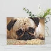 Kutest Baby Animals | Baby Pug Puppy Bedankkaart (Staand voorkant)