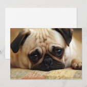 Kutest Baby Animals | Baby Pug Puppy Bedankkaart (Voorkant / Achterkant)