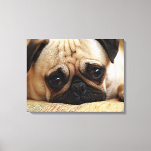 Kutest Baby Animals Baby Pug Puppy Canvas Afdruk