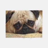 Kutest Baby Animals | Baby Pug Puppy Fleece Deken (Voorkant (Horizontaal))