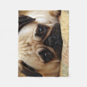 Kutest Baby Animals | Baby Pug Puppy Fleece Deken (Voorkant)