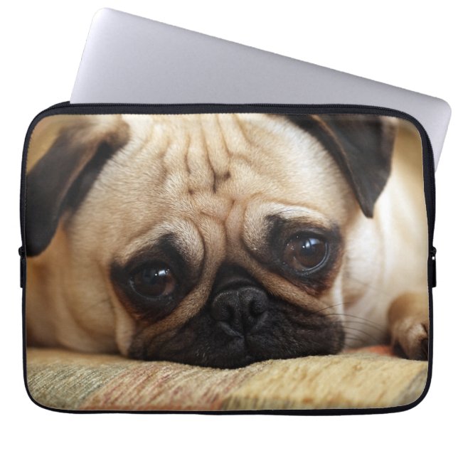 Kutest Baby Animals | Baby Pug Puppy Laptop Sleeve (Voorkant)