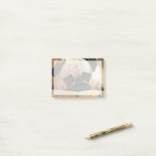 Kutest Baby Animals | Baby Pug Puppy Post-it® Notes (Op bureau)