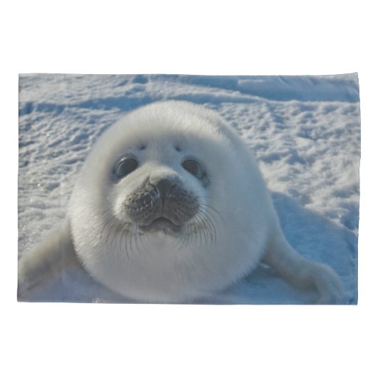 Kutest Baby Animals | Baby zegel Kussensloop (Achterkant)