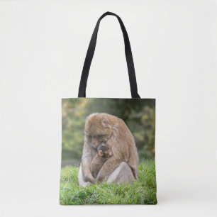 Kutest Baby Animals Barbary Macaque Tote Bag