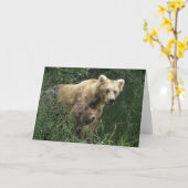 Kutest Baby Animals | Beer Mama Beer en haar kubus Kaart (Gele Bloem)