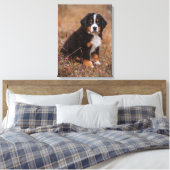 Kutest Baby Animals | Bernese Mountain Dog Canvas Afdruk (Insitu (Slaapkamer))