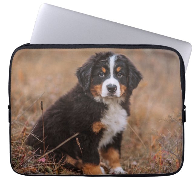 Kutest Baby Animals | Bernese Mountain Dog Laptop Sleeve (Voorkant)
