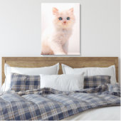 Kutest Baby Animals | Blue Eye Kitten Canvas Afdruk (Insitu (Slaapkamer))