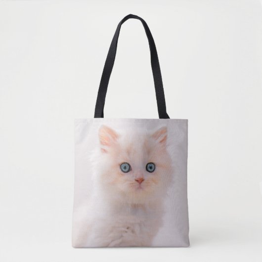 Kutest Baby Animals | Blue Eye Kitten Tote Bag (Voorkant)