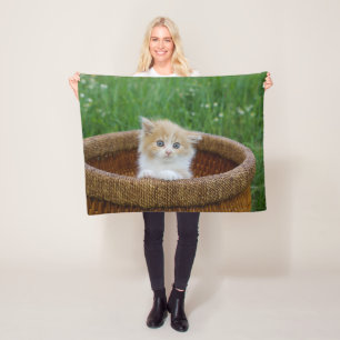 Kutest Baby Animals   Blue Eyed Kitten Fleece Deken