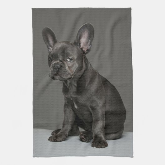 Kutest Baby Animals | Blue French Bulldog Puppy Theedoek (Verticaal)
