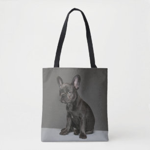 Kutest Baby Animals   Blue French Bulldog Puppy Tote Bag