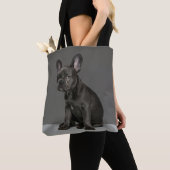 Kutest Baby Animals | Blue French Bulldog Puppy Tote Bag (Dichtbij)