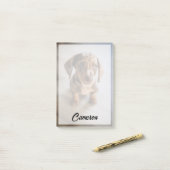 Kutest Baby Animals | Bruin Dachshund Puppy Post-it® Notes (Op bureau)