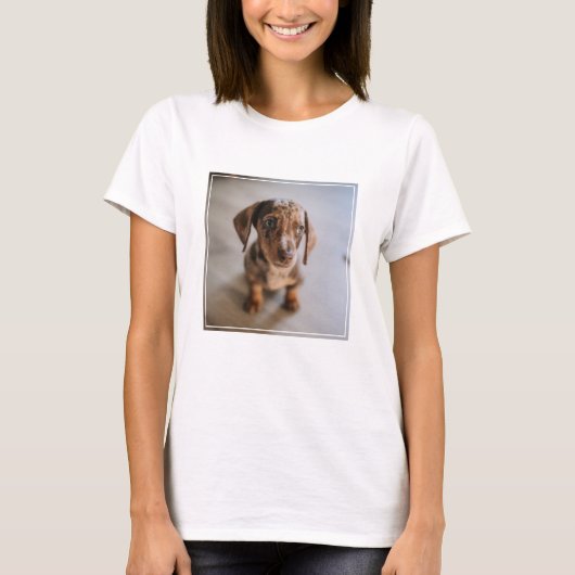 Kutest Baby Animals | Bruin Dachshund Puppy T-shirt (Voorkant)