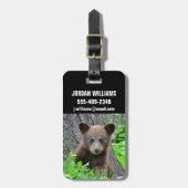 Kutest Baby Animals | Bruine Beer Cub Bagagelabel (Voorkant verticaal)