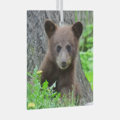 Kutest Baby Animals | Bruine Beer Cub Glas Ornament (Voorkant Rechts)