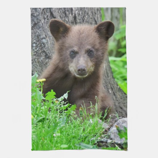 Kutest Baby Animals | Bruine Beer Cub Theedoek (Verticaal)