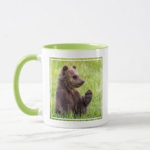 Kutest Baby Animals   Bruine Beer Cub Wave Mok