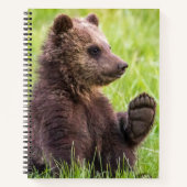 Kutest Baby Animals | Bruine Beer Cub Wave Notitieboek (Voorkant)