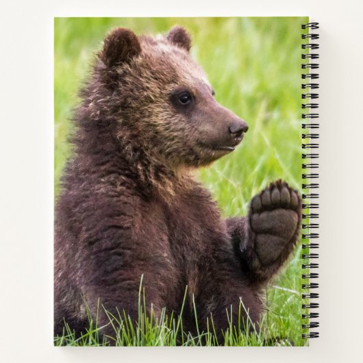 Kutest Baby Animals | Bruine Beer Cub Wave Notitieboek (Achterkant)