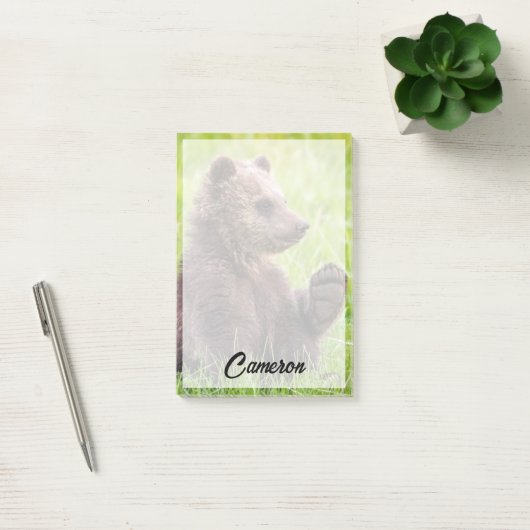 Kutest Baby Animals | Bruine Beer Cub Wave Post-it® Notes (Kantoor)