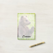 Kutest Baby Animals | Bruine Beer Cub Wave Post-it® Notes (Op bureau)