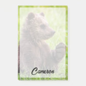 Kutest Baby Animals | Bruine Beer Cub Wave Post-it® Notes (Voorkant)
