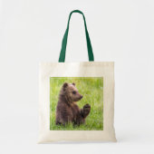 Kutest Baby Animals | Bruine Beer Cub Wave Tote Bag (Voorkant)