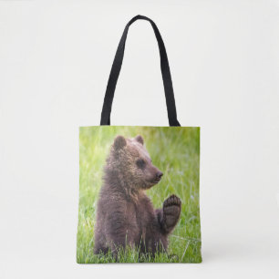 Kutest Baby Animals   Bruine Beer Cub Wave Tote Bag