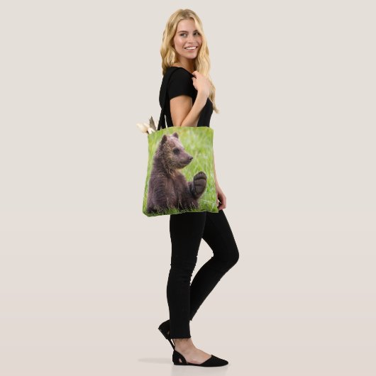 Kutest Baby Animals | Bruine Beer Cub Wave Tote Bag (Op model)