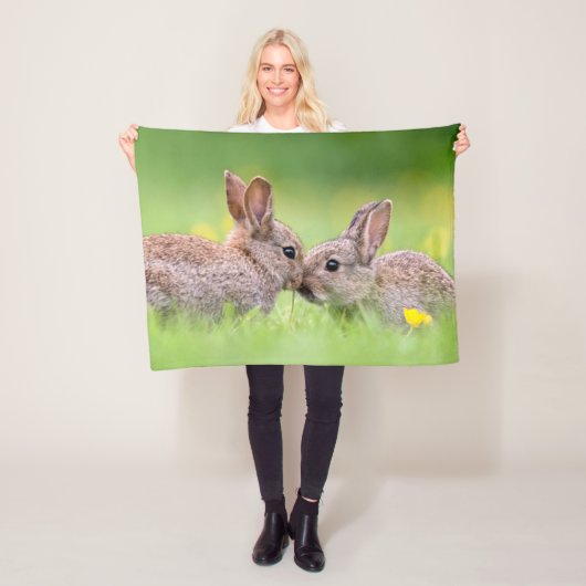 Kutest Baby Animals | Bunny Kiss Fleece Deken (In situ)