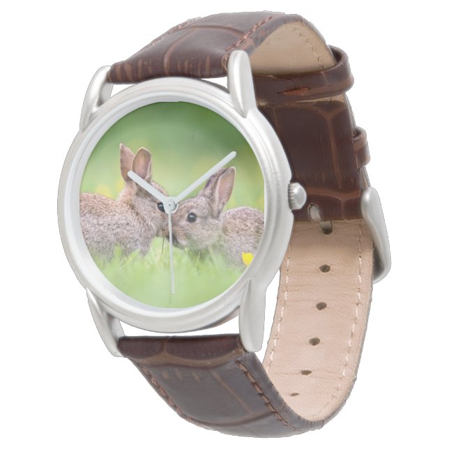 Kutest Baby Animals | Bunny Kiss Horloge (Gekanteld)