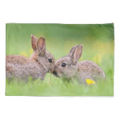 Kutest Baby Animals | Bunny Kiss Kussensloop (Achterkant)