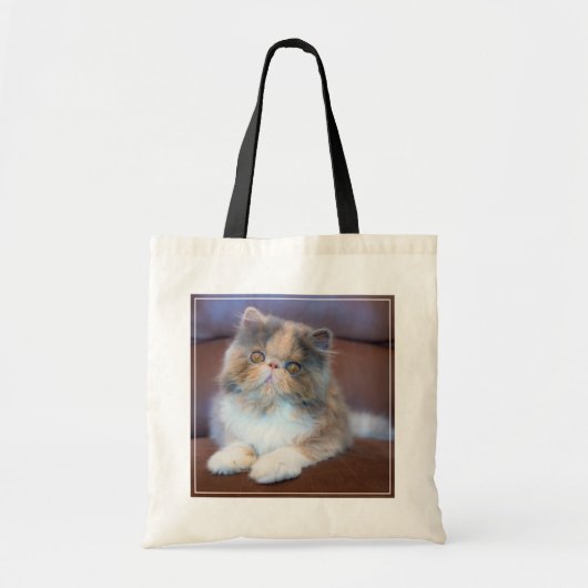 Kutest Baby Animals | Calico Persian Kitten Tote Bag (Voorkant)