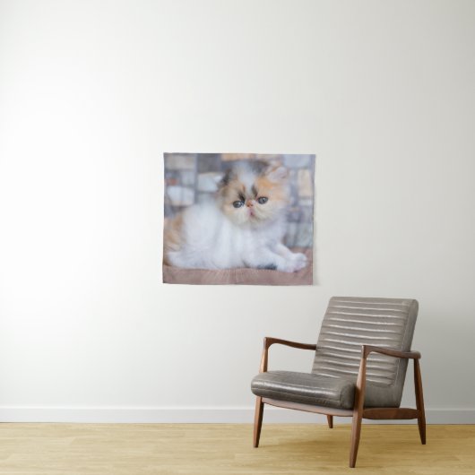 Kutest Baby Animals | Calico Persian Kitten Wandkleed (In Situ (horizontaal))