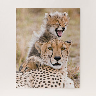 Kutest Baby Animals   Cheetah Cat & Cub Legpuzzel